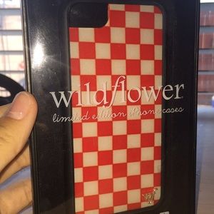 Red Checkered WILDFLOWER iPhone Case